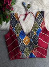 Rk Blouse Heavy Rayon Cotton With Print & Gotta Lace Pattern Wholesale Clothing Distributors In India